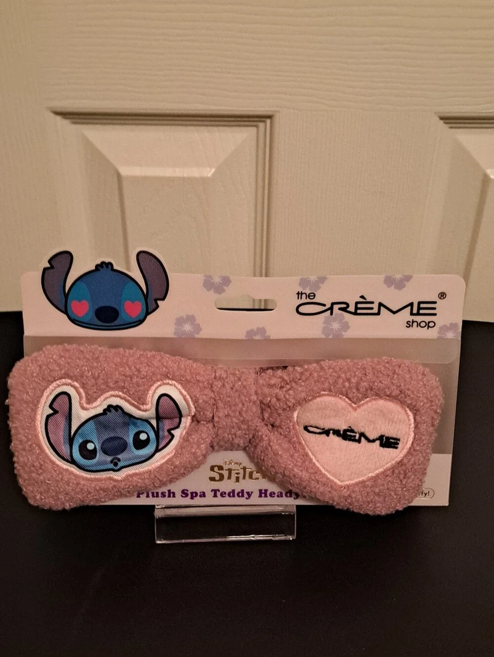 The Crème Shop x Stitch Pink Plush Spa Headband